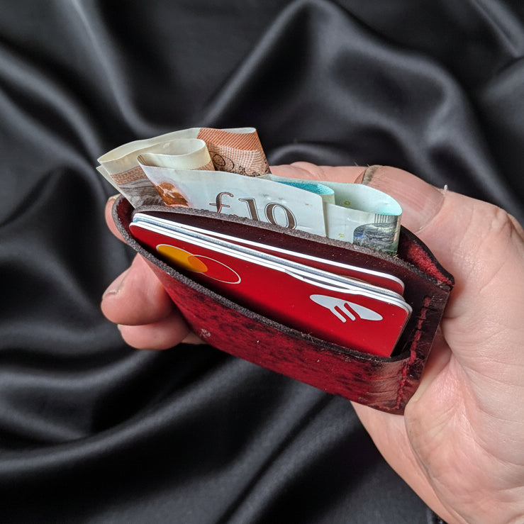 One of a kind Leather card wraps wallet