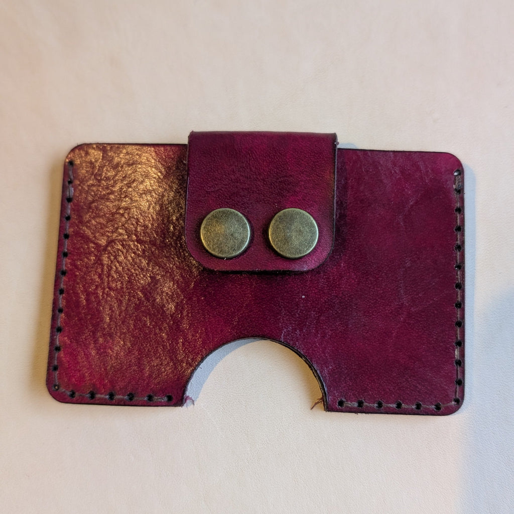 Ooxblood small card holder by Craftydrifters Cornwall