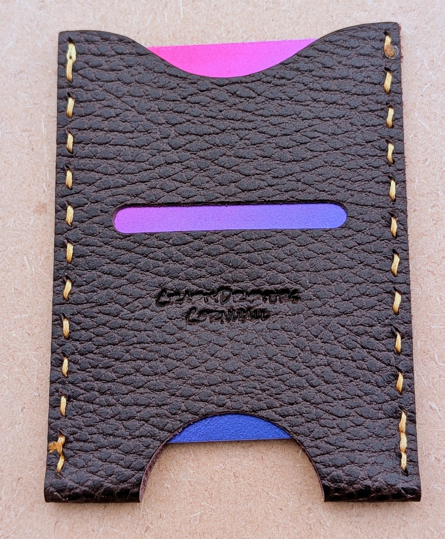 Handmade minimilist card/cash sleeve