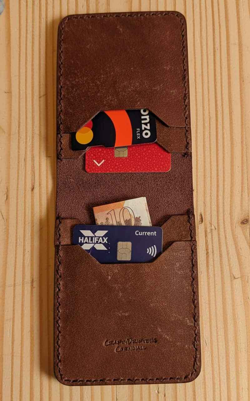 Handmade Four Pocket Leather Card Bi-Fold