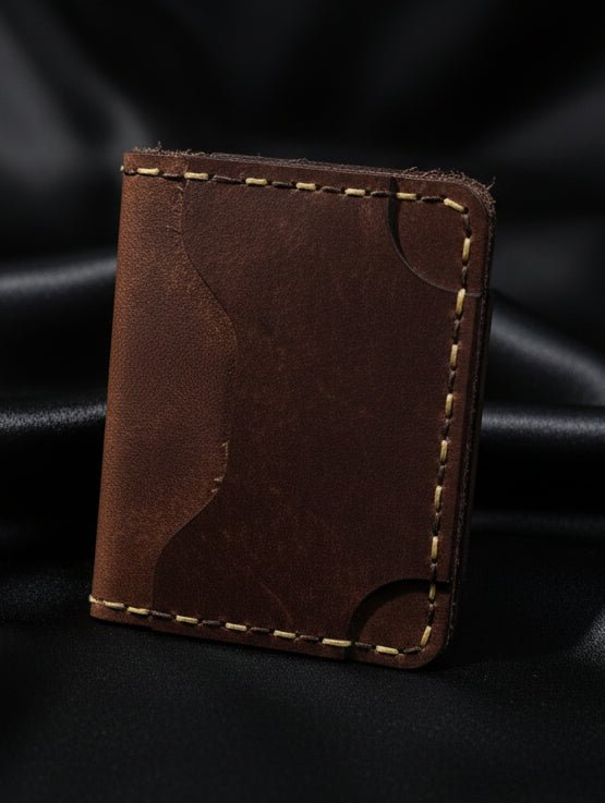 Slimline Four Pocket Italian Leather Bi - Fold - CraftyDrifters Cornwall