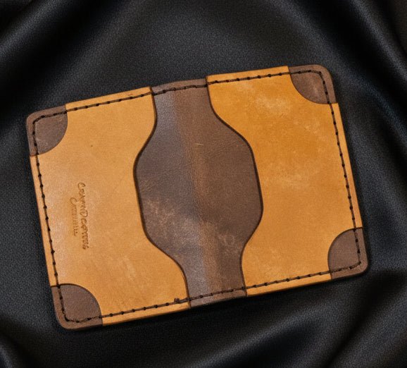 Slimline Four Pocket Italian Leather Bi - Fold - CraftyDrifters Cornwall
