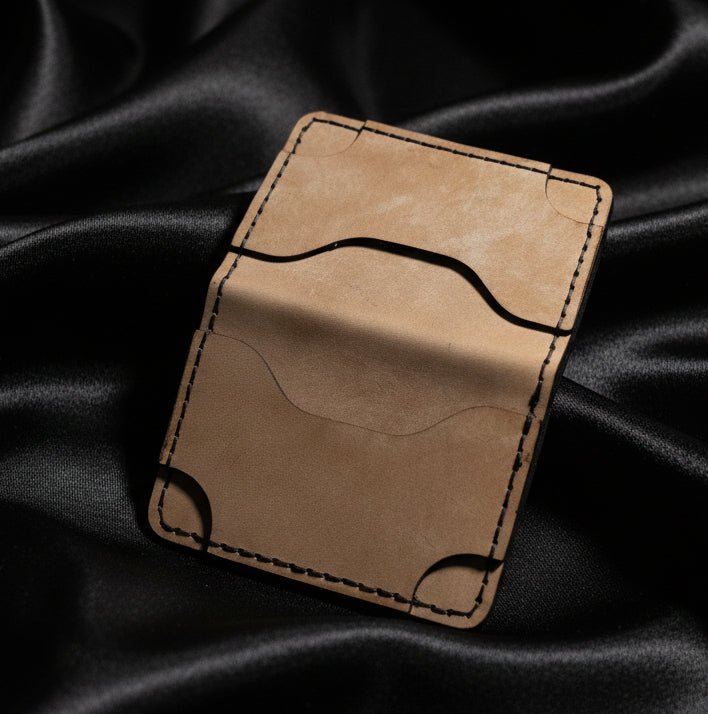Slimline Four Pocket Italian Leather Bi - Fold - CraftyDrifters Cornwall
