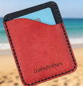 Small Leather card wallet with three pockets - CraftyDrifters Cornwall