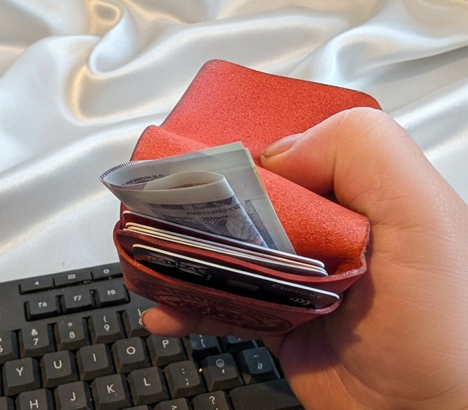 stitch free Italian Maya leather wallet - CraftyDrifters Cornwall