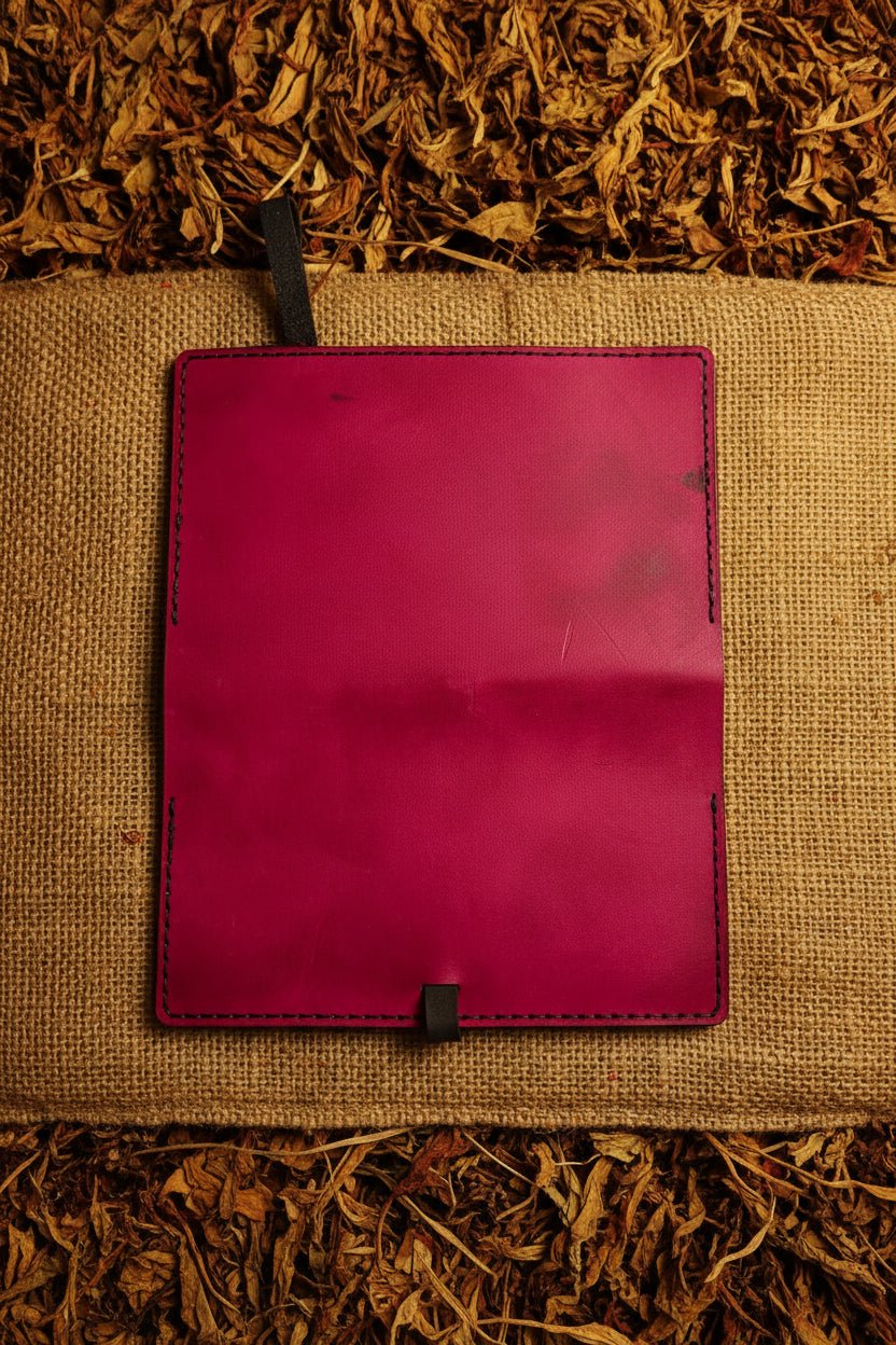 Tobacco pouch,handmade soft full grain leather - CraftyDrifters Cornwall