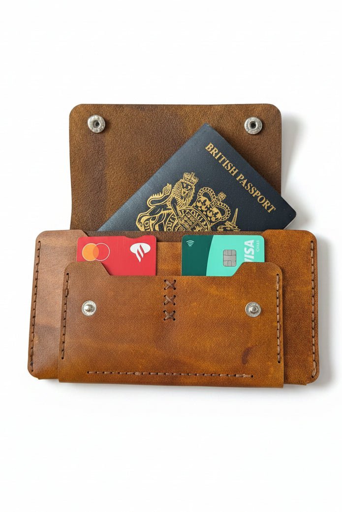 Trucker Style Passport Case / wallet - CraftyDrifters Cornwall